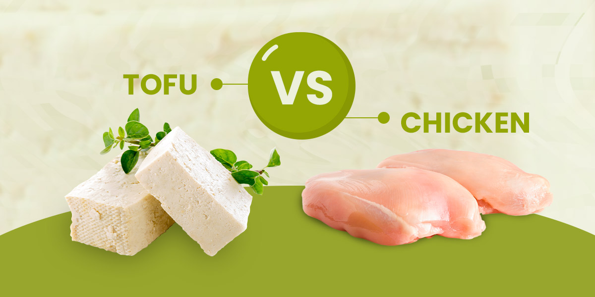 Does tofu have more carbs than chicken?