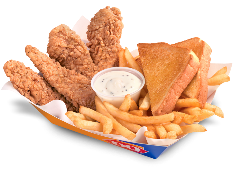 How many calories are in 4 Dairy Queen chicken strips