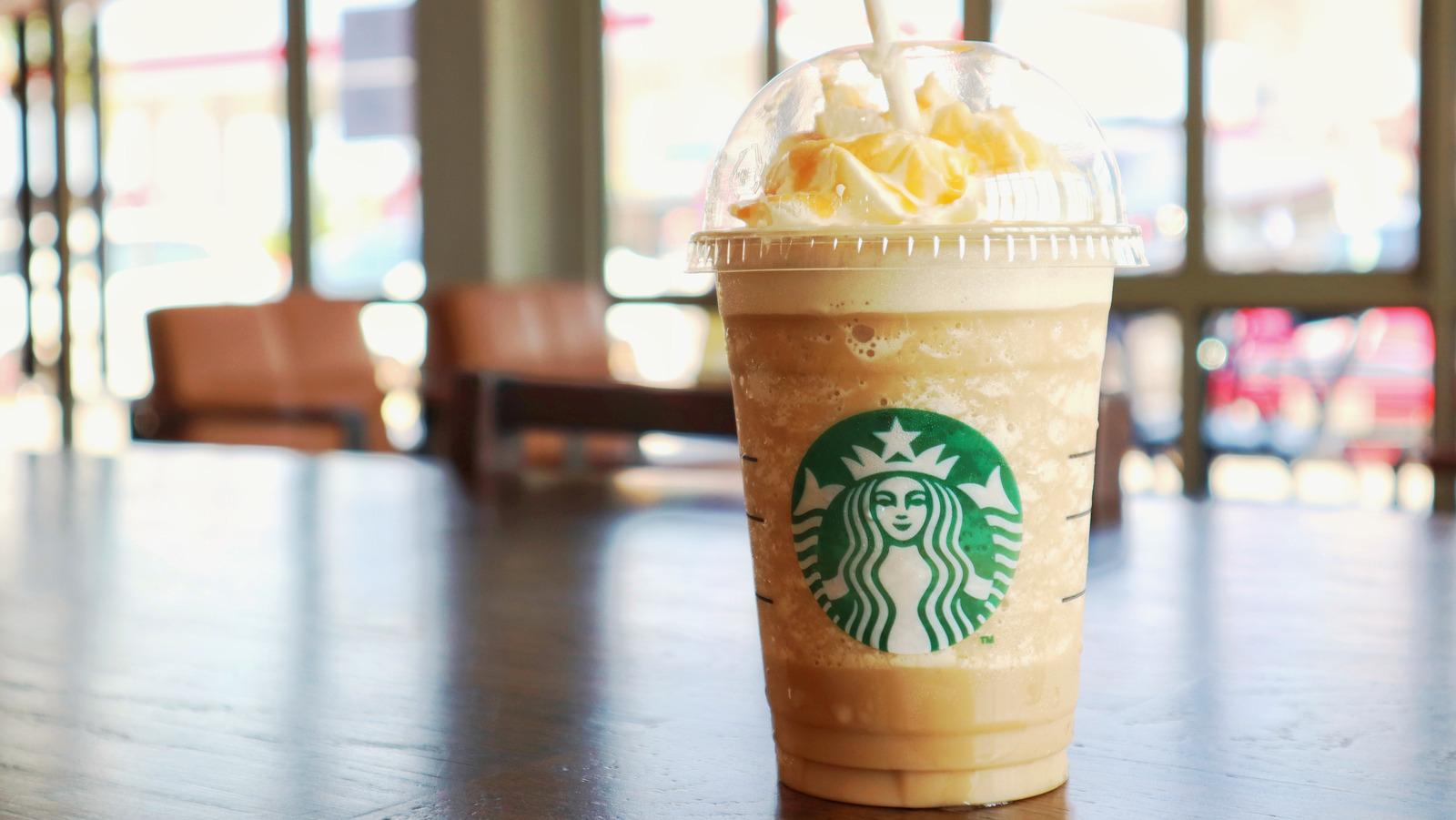 How many calories are in a caramel frappe at Starbucks?