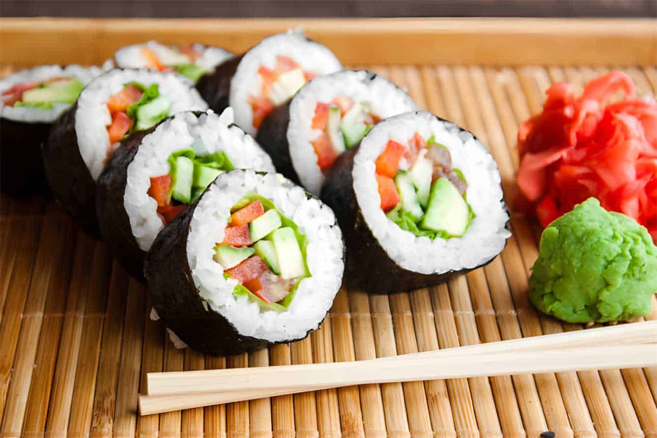How many calories are in sushi?