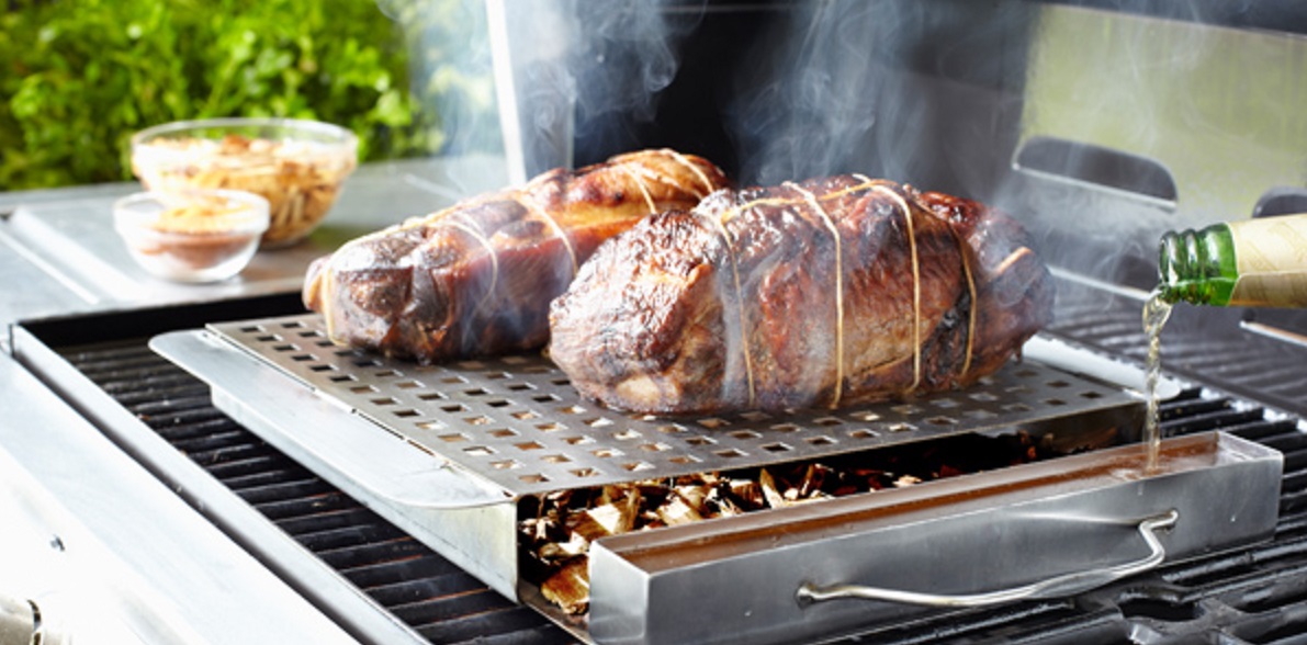 What can you put in a smoker box on a gas grill?
