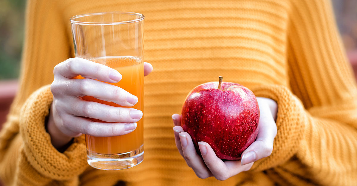 What is the benefits of apple juice?