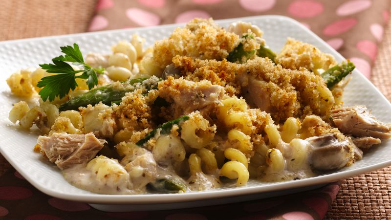 What are the ingredients for tuna noodle casserole?